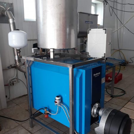 Pilnai automatizuotas pasterizatorius 1200 litrų/val Spiralinis šilumokaitis (vamzdis vamzdyje)